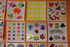 Sandylion Vintage Sticker Lot 30 Mods Prismatic Glitter Mylar Vintage 90s