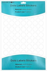 White Color Coding Stickers 1050 PCS 0.75 Inch Round Paper Labels for Crafts