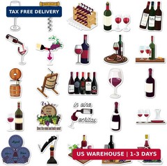 50 Pcs Wine Stickers, Exquisite Drink Decorative Stickers, Easy to Tear & Stick