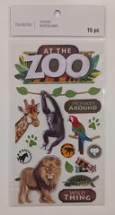 At The Zoo Scrapbooking Stickers by Recollections Animals Lion Monkey Giraffe