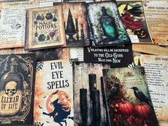 #731 -125+pcs WITCH W/ BROOM PEN SCRAP JUNK JOURNAL KIT REAL EPHEMERA – JOURNAL