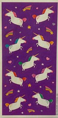 COLORFUL CHUBBY UNICORN Stickers(17pc)Heartline •Mystical •Animal•Rainbow•Heart