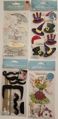 JOLEE’S BOUTIQUE Lot of 17 Dimensional Scrapbooking Stickers ASSORTED MIX