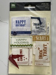 Making Memories Artistic Tags Occasions 7 Tags B-Day Holidays Scrapbooking Craft