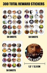 300 Pcs Funny Meme Teacher Reward Stickers – Positive Motivation for Kids & Teen