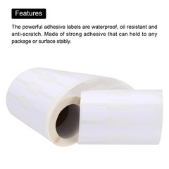 1 Roll Thank You Blank Tamper Evident Labels 0.47×1.36″ Stickers, White