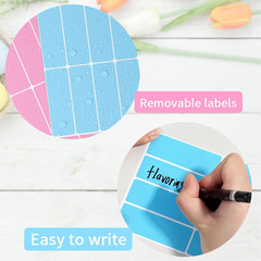 480 Pcs Removable Colored Label Sticker, 3 X 1 Inch Blank Rectangle File Folder