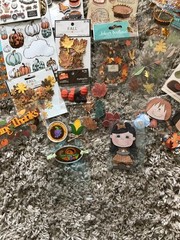 Lot of 30+ Fall Theme Embellishments – Paper Craft, Scrapbooking, Journaling