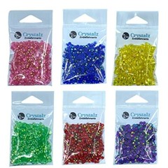 Buttons Galore Crystalz Set BRIGHT COLORS – AB Rhinestones for Crafts