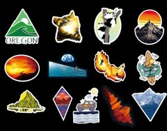 100pcs National Park Stickers, Outdoor Camping Traveling,051 EFG