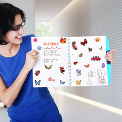 266 Pcs Scrapbook Stickers, Flower Butterfly Stickers Kit for Junk Journal, Bull