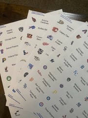 30 Customized MLB Team Logo Labels for card dividers. Labels Only! FREE SHIPPING