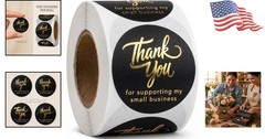 1.5 Inch Round Thank You for Supporting My Small Business Stickers – 500 Pack