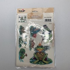 Vintage Tulip Happy Frogs Premium Rub-On Transfers MPD35 New Sealed