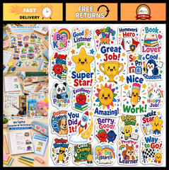 100PCS Back to School Stickers for Kids & Teachers – Fun Classroom Supplies