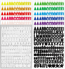 3504 PCS Multicolor Small Alphabet Number Stickers, 24 Sheets 0.5 Inch Self-Adhe