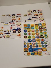 Sticker Lot Trucks Car Fire Truck Bus BEEP! BEEP! New Unused Vtg Multiple Sheets