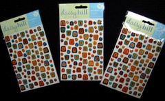 DAISY HILL ALPHABET Stickers~3 BRAND NEW PKGS~285 STICKERS~ARTSY SHAPES