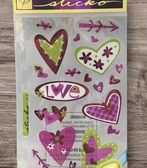 EK Success Heart Valentine’s Day Love Vellum Scrapbooking Stickers NEW