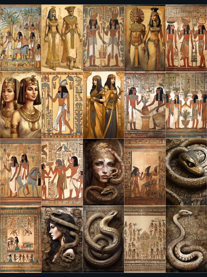 20 Pcs Ancient Egypt Small Tags Junk Journal Scrapbook USA