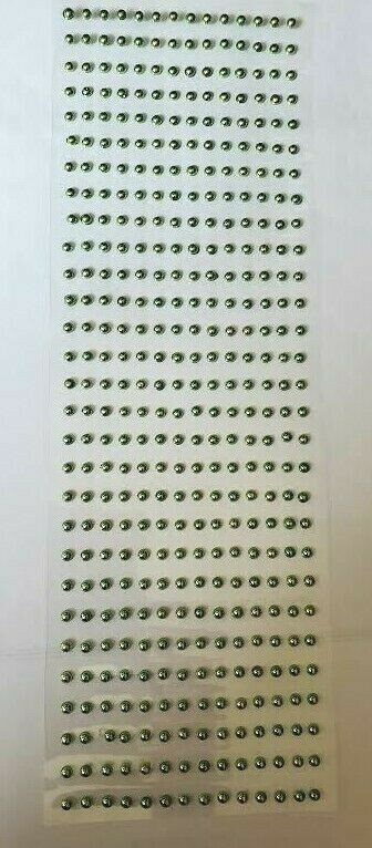 CraftbuddyUS 406 pcs x 4 mm Self Adhesive Round Gems, Color – Green