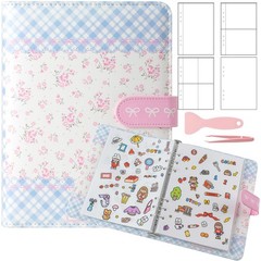 Reusable Sticker Book Collecting,A5 Binder Album Storage Organizer with Blank…