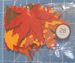 25 Of 28 MARTHA STEWART BROWN ORANGE RED Yellow LEAVES / Leaf DIE CUTS