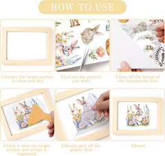 Rub on Transfers for Crafts Furniture Stickers: 12 Pcs Farmland Animal Rub on Tr