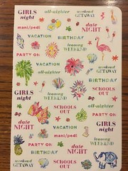 Lilly Pulitzer Two (2) Sticker Sheet Set Calendar Planner NEW College