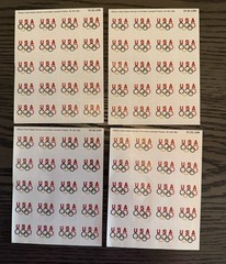 VTG 2000s Rare USA United States Olympics Sticker Lot TCM & Eureka Country Flags
