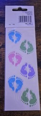Wilton Envelope Decorating Seals, BABY FEET – 24 ct.