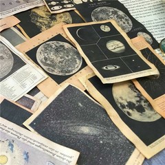Coffee Stained moon themed ephemera pack coffee stain theme nature moon planet n