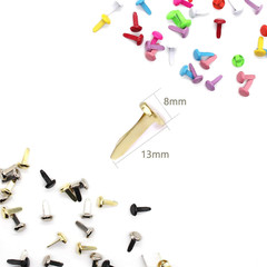 300Pcs Mini Brads 8X13Mm Small round Split Pins Brass Metal Paper Fasteners Past