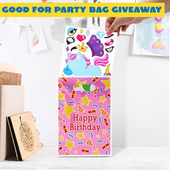 24 Sheets Make-a-Face Stickers 9x6in, Monster Unicorn Party Favors Classroom Set