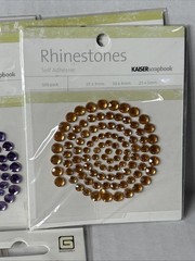 Self-Adhesive Rhinestones Lot Green Purple Silver Blue Amber Black Gold Orange