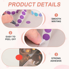 PATIKIL 6000Pcs 6 Roll Colored Dot Stickers, 0.5″ Circle Stickers Self Adhesive