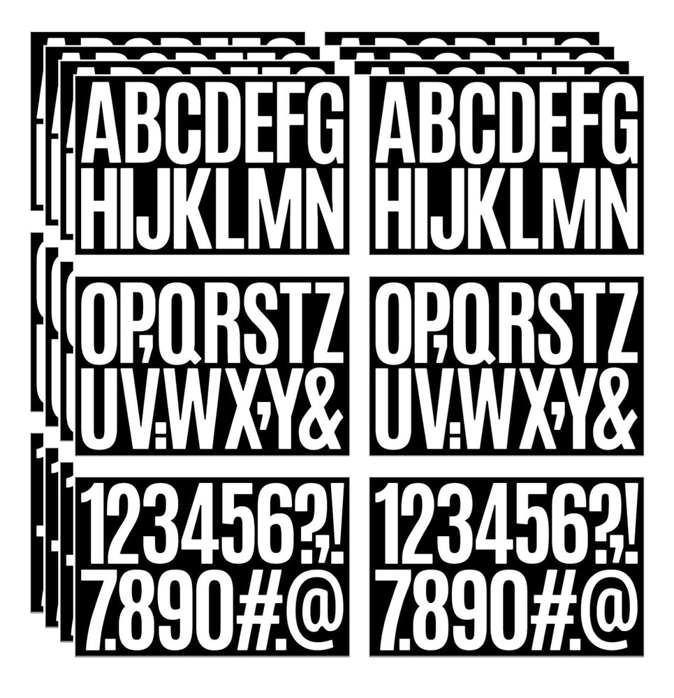 24 Sheets 384 Pcs Vinyl Letter Stickers,3 inch Self-Adhesive Alphabet Numbers St