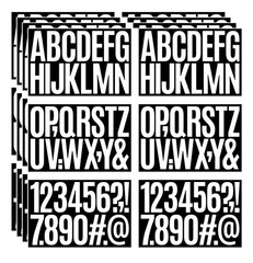 24 Sheets 384 Pcs Vinyl Letter Stickers,3 inch Self-Adhesive Alphabet Numbers St