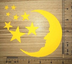 🕷️10 CRESCENT MOON & STARS Tim Holtz cardstock paper die cut HALLOWEEN