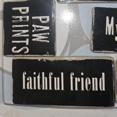 LI’L DAVIS DESIGNS Chipboard Words Dog- Paw Prints My Buddy Good Dog Faithful