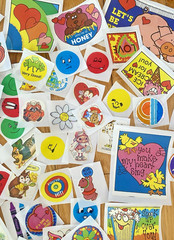 Vintage 80s Sticker Lot: Used, Restored Sticker Surprise Pack Of 15, READ