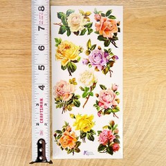 Violette Stickers Pastel Roses Sticker Sheet Vintage Rose Flowers Journal Craft