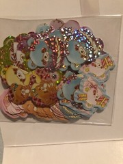 Crux Japan Kawaii Apricot Bears Scented Holographic Sticker Sack Flake Packet