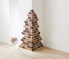 Cogit Wall Stickers, Dark Brown x Light Brown, 200 sheets (100 sheets of each co