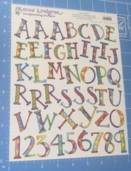 Creative Imaginations Renae Lindgren Fiesta Alphabet Sticker Sheet Primary Color