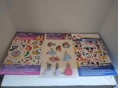 Variety Disney Tattoo Stickers Lot of 3 Princess Junior Mickey 79 Total 9 are 3D