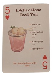 Tea Recipe Fun Peach Oolong Lychee Rose Grape Cards Junk Journal Scrapbook H5