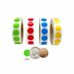 4000PCS 1/2″ Inch Round Color Code Dot Stickers, 0.5 inch Circle Label Dispen…