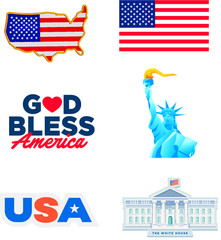 America Sticker Pack/USA/250th Anniversary/Fourth of July/Patriotic/Flag