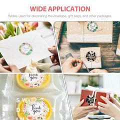 500/1000/4000 Pcs 1 inch Assorted Floral Thank You Stickers Round Sealing Labels